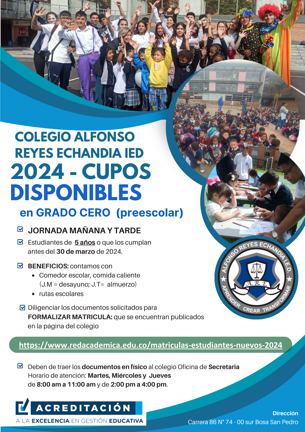 cupos disponibles preescolar 2024