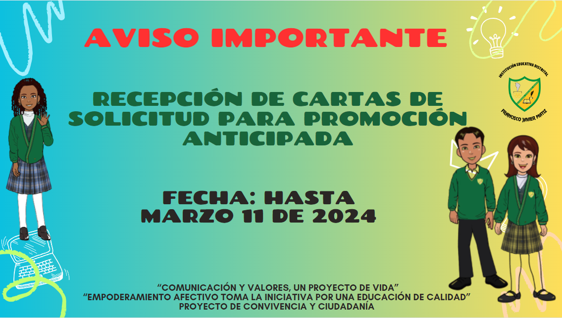 Aviso Importante: Recepción de Cartas de Solicitud para Promoción Anticipada