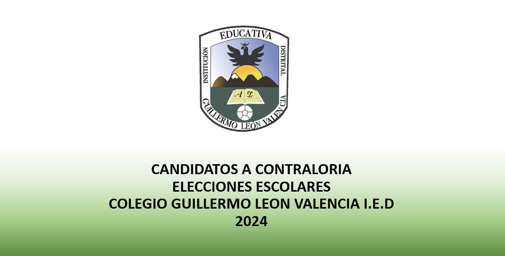ELECCIONES ESCOLARES-CONTRALORIA 2024