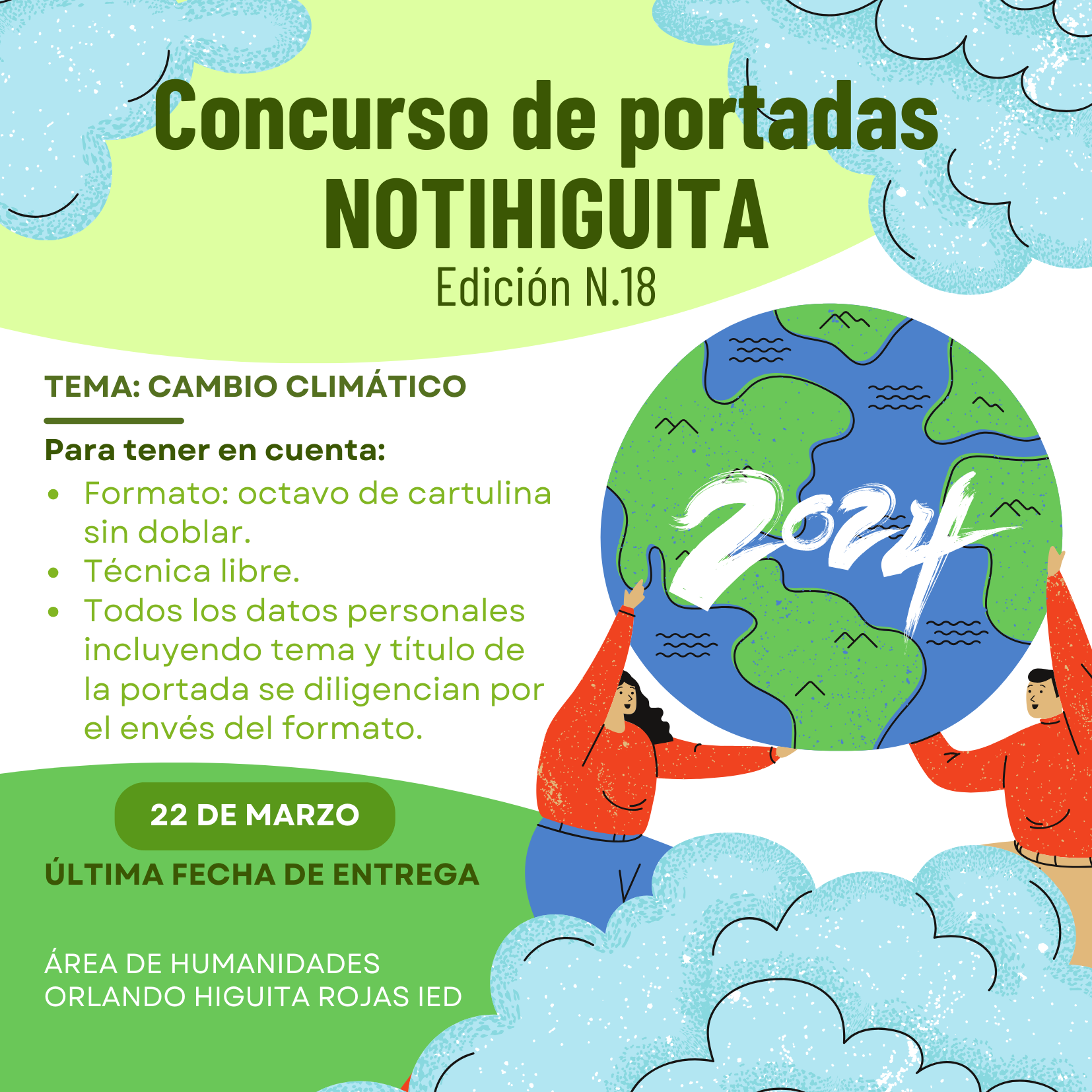 Concurso Para La Portada y Presentación de Artículos "Noti-Higuita" Edición 18