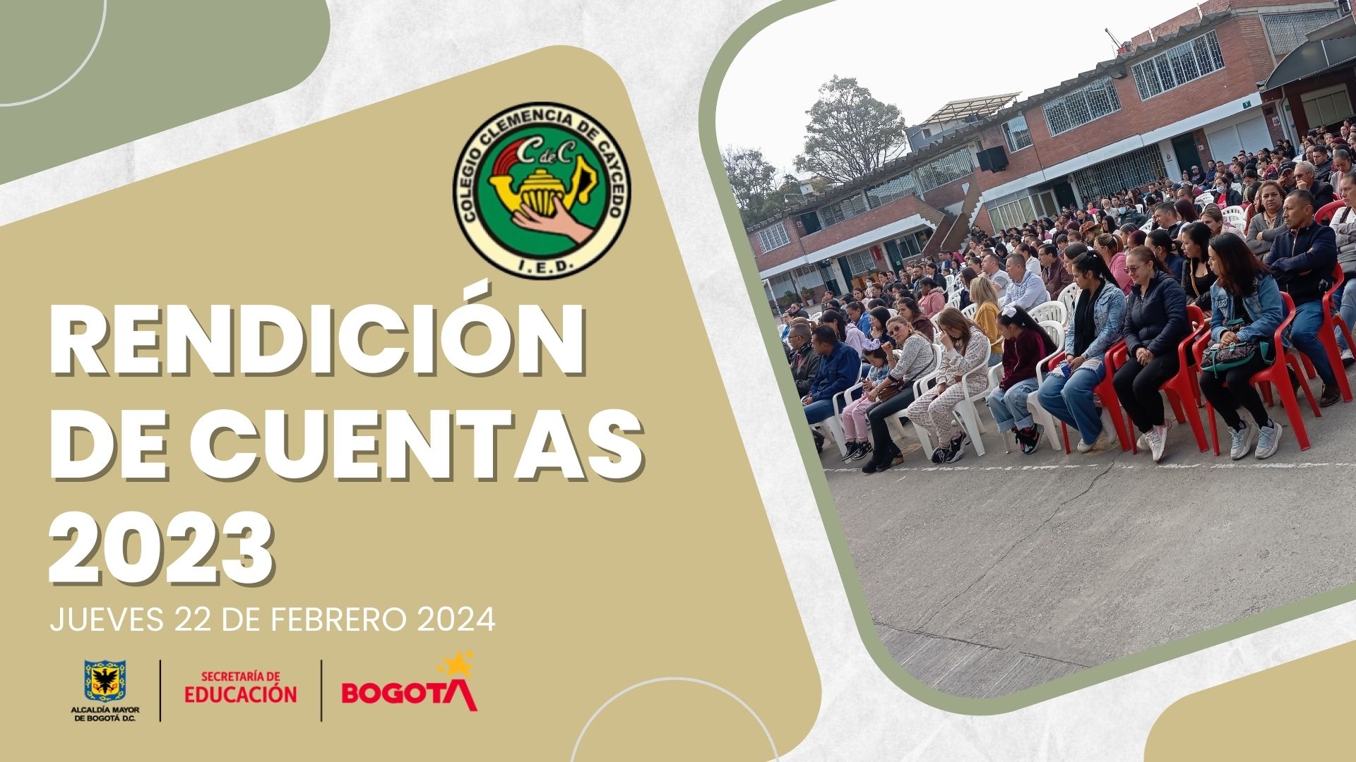 Rendición de cuentas del año 2023