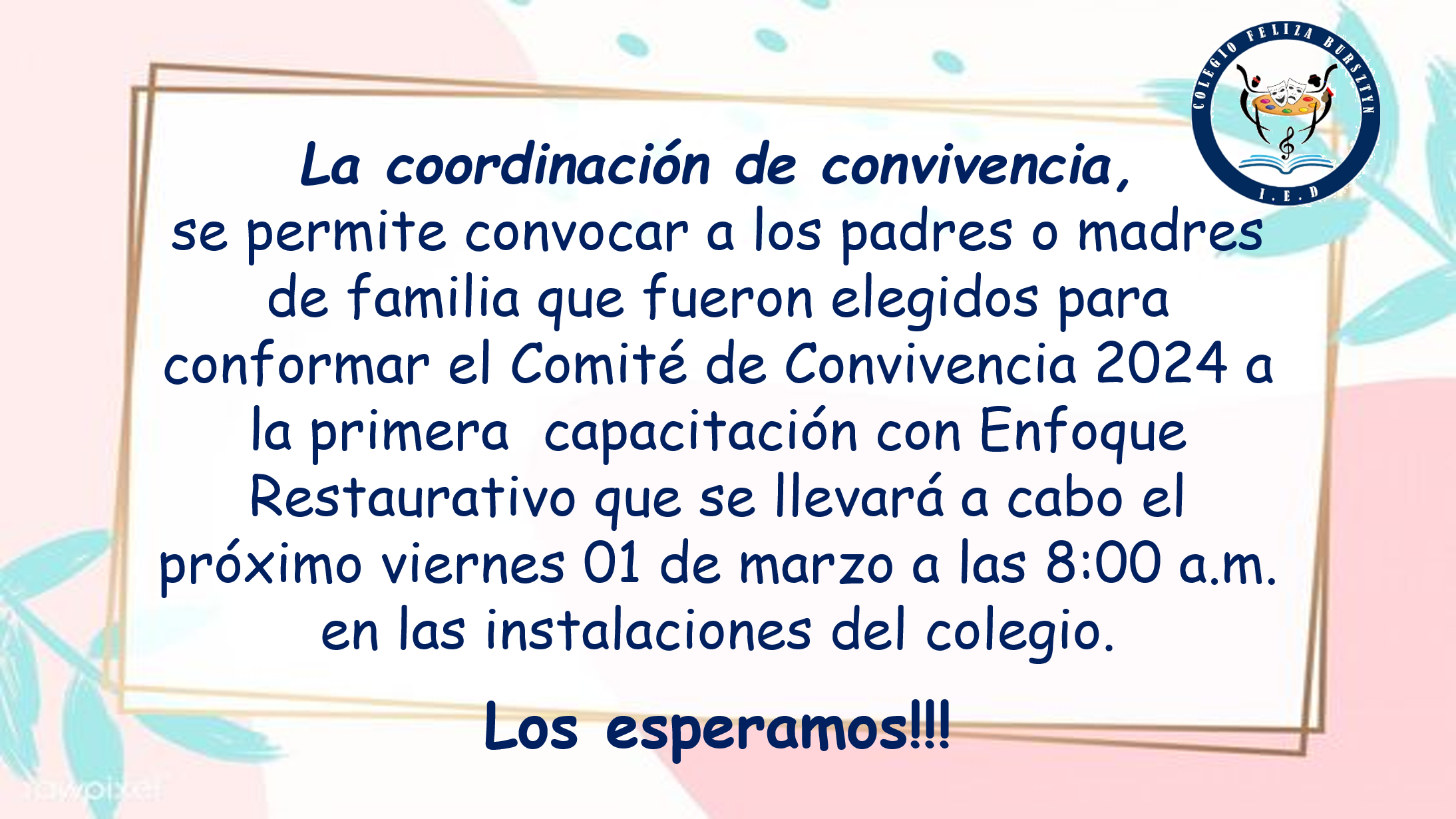 REUNIÓN COMIT´É DE CONVIVENCIA