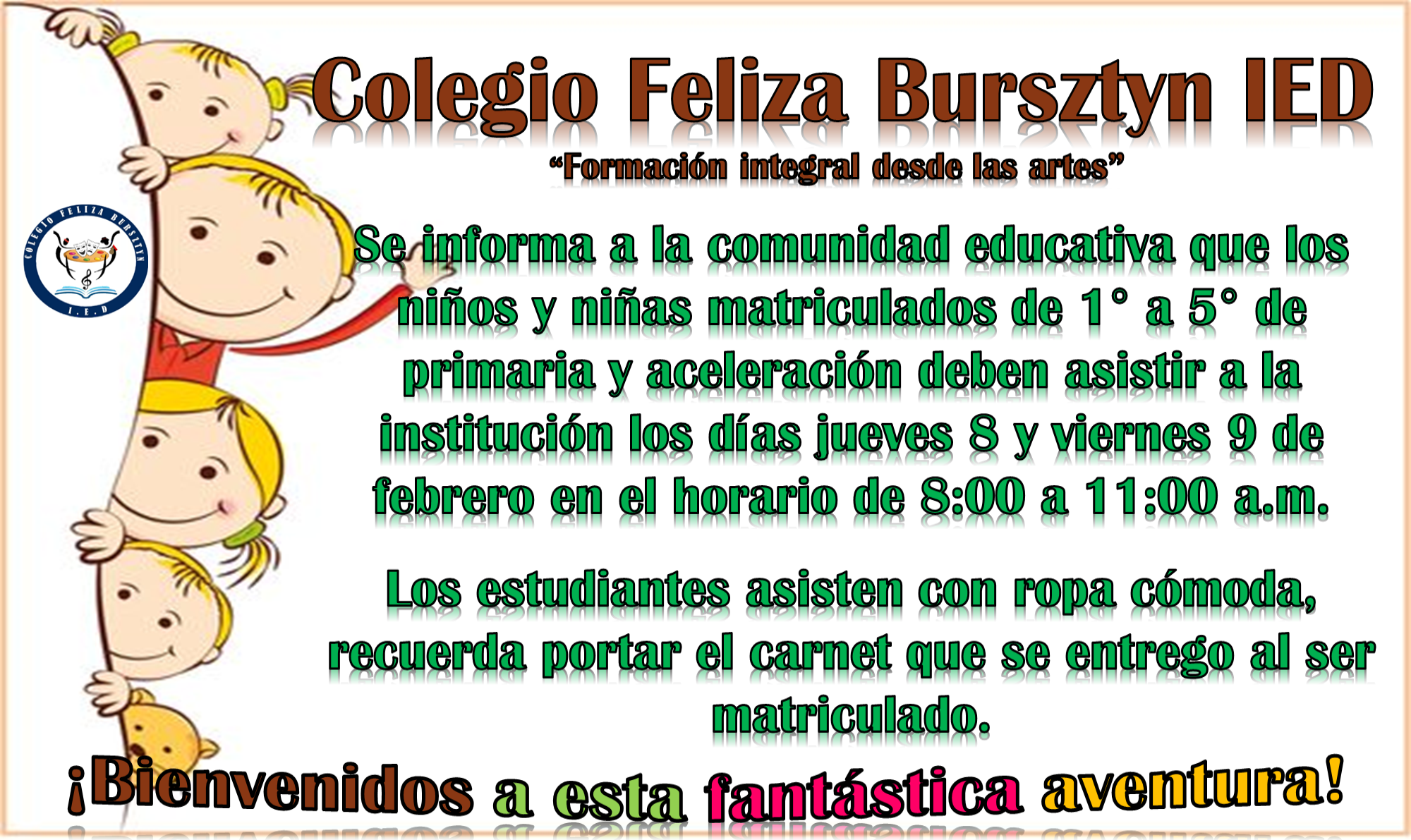 Ingreso de los estudiantes de Primaria y aceleración.