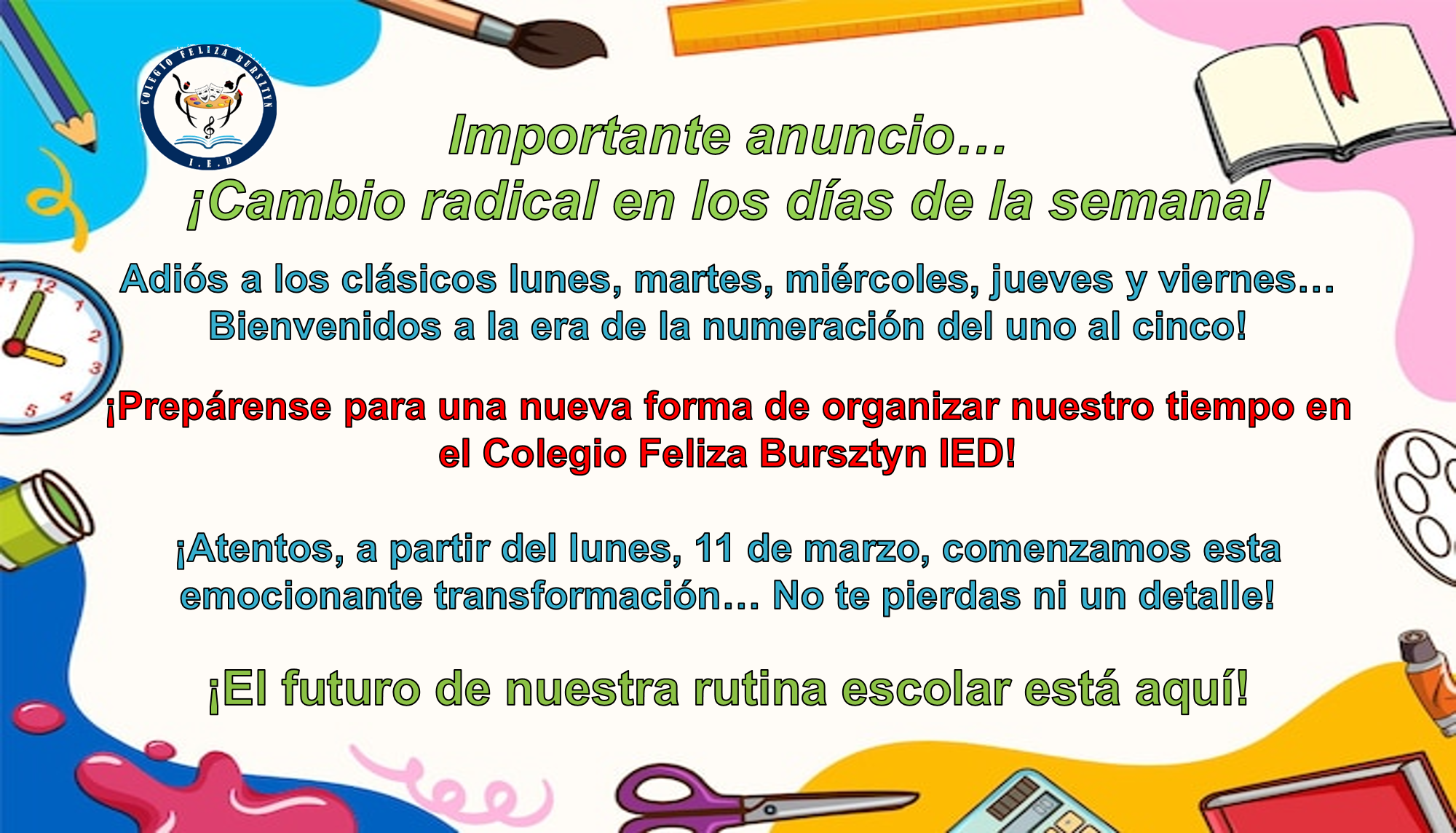 DENOMINACIÓN DÍAS DE LA SEMANA