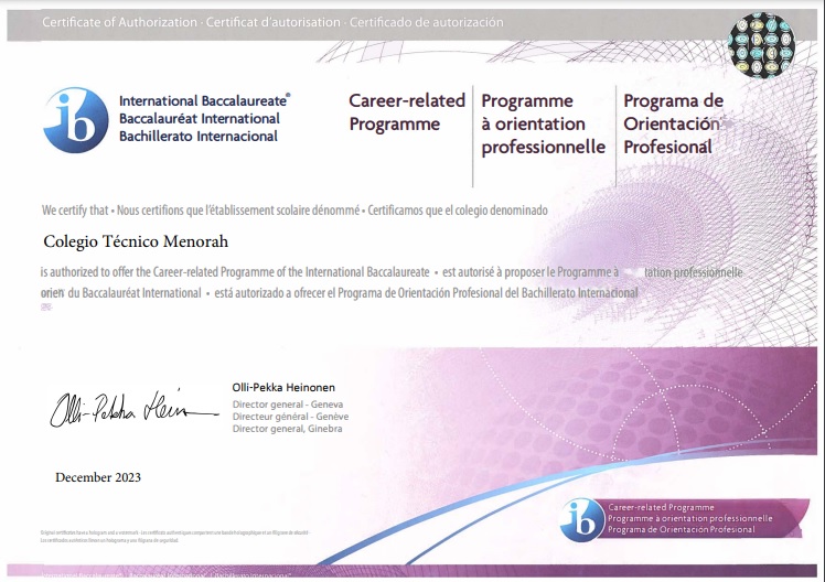 Certificate of Authorization