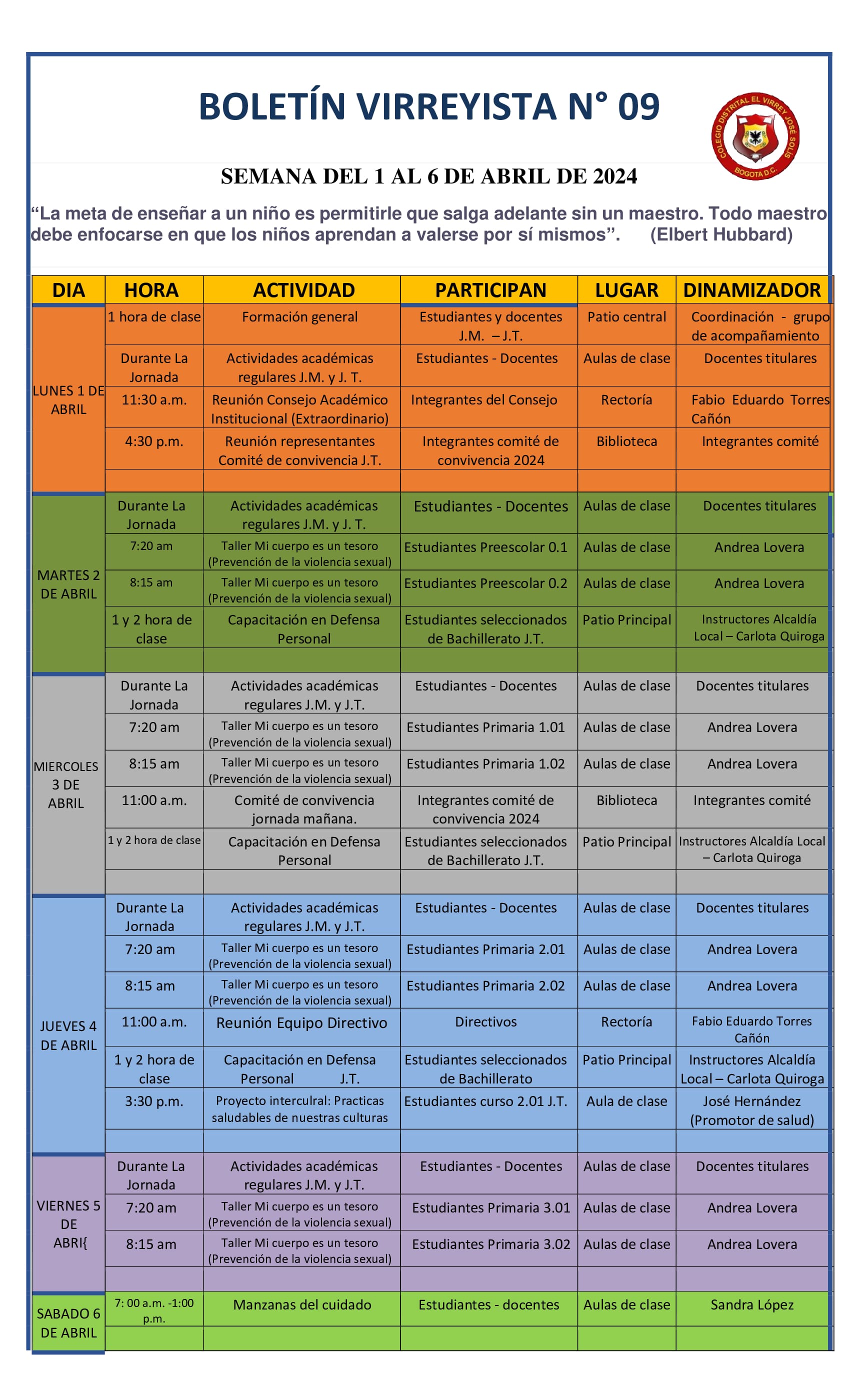 BOLETÍN SEMANAL N° 09 DEL 1 AL 6 DE ABRIL DE 2024 (1)