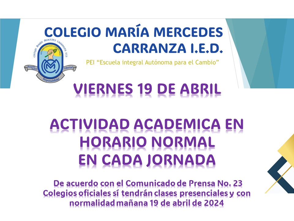 ACTIVIDAD ACADEMICA EN HORARIO NORMAL