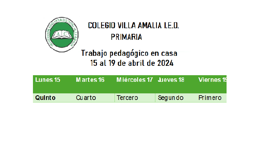 Trabajo en casa abril 15 al 19
