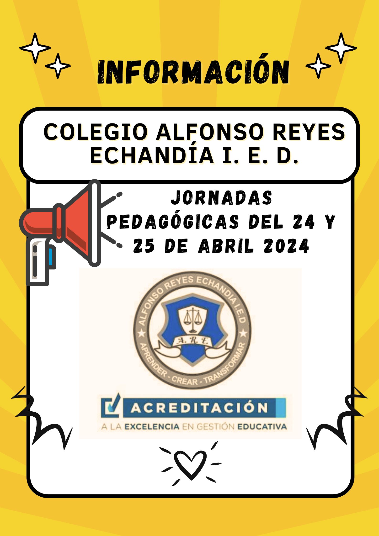 JORNADAS PEDAGÓGICAS 24 Y 25 DE ABRIL