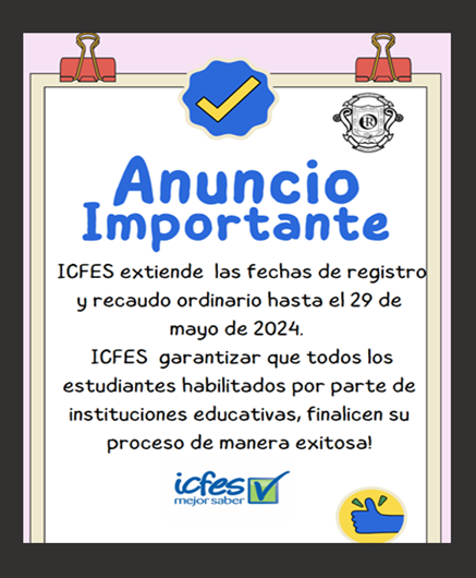 Aviso informativo ICFES