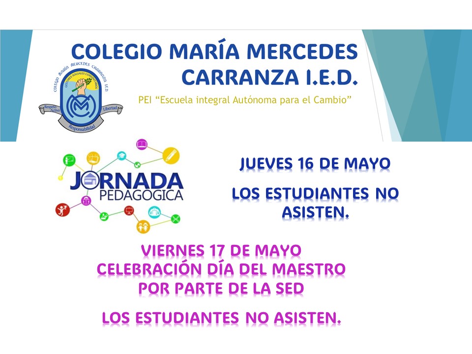 Jornada pedagógica 16 de mayo