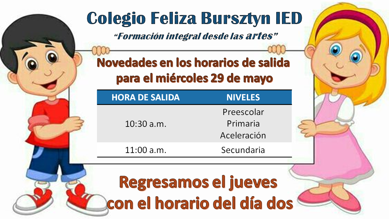 NOVEDADES EN LA SALIDA MIÉRCOLES 29 MAYO