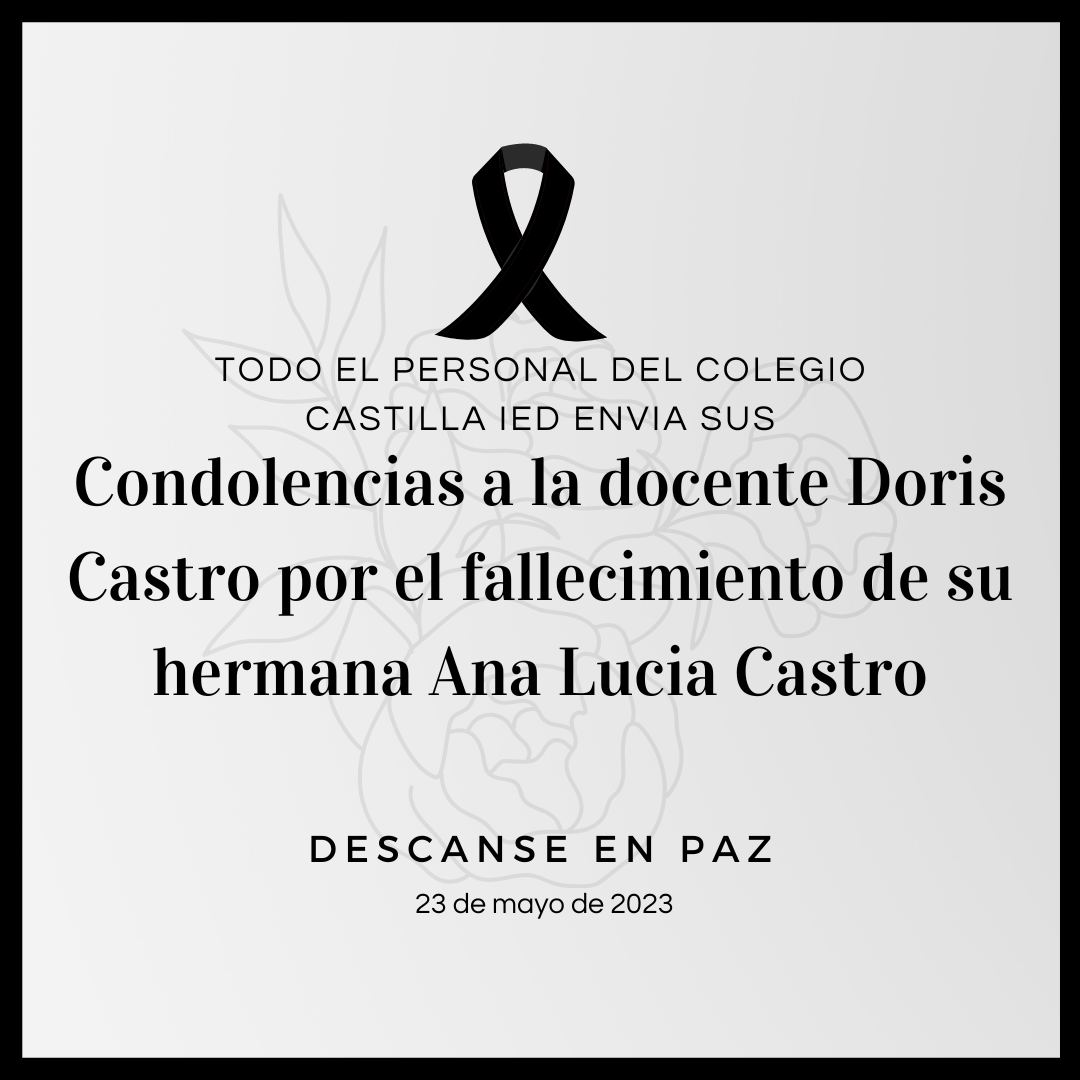 Mensaje de condolencias 