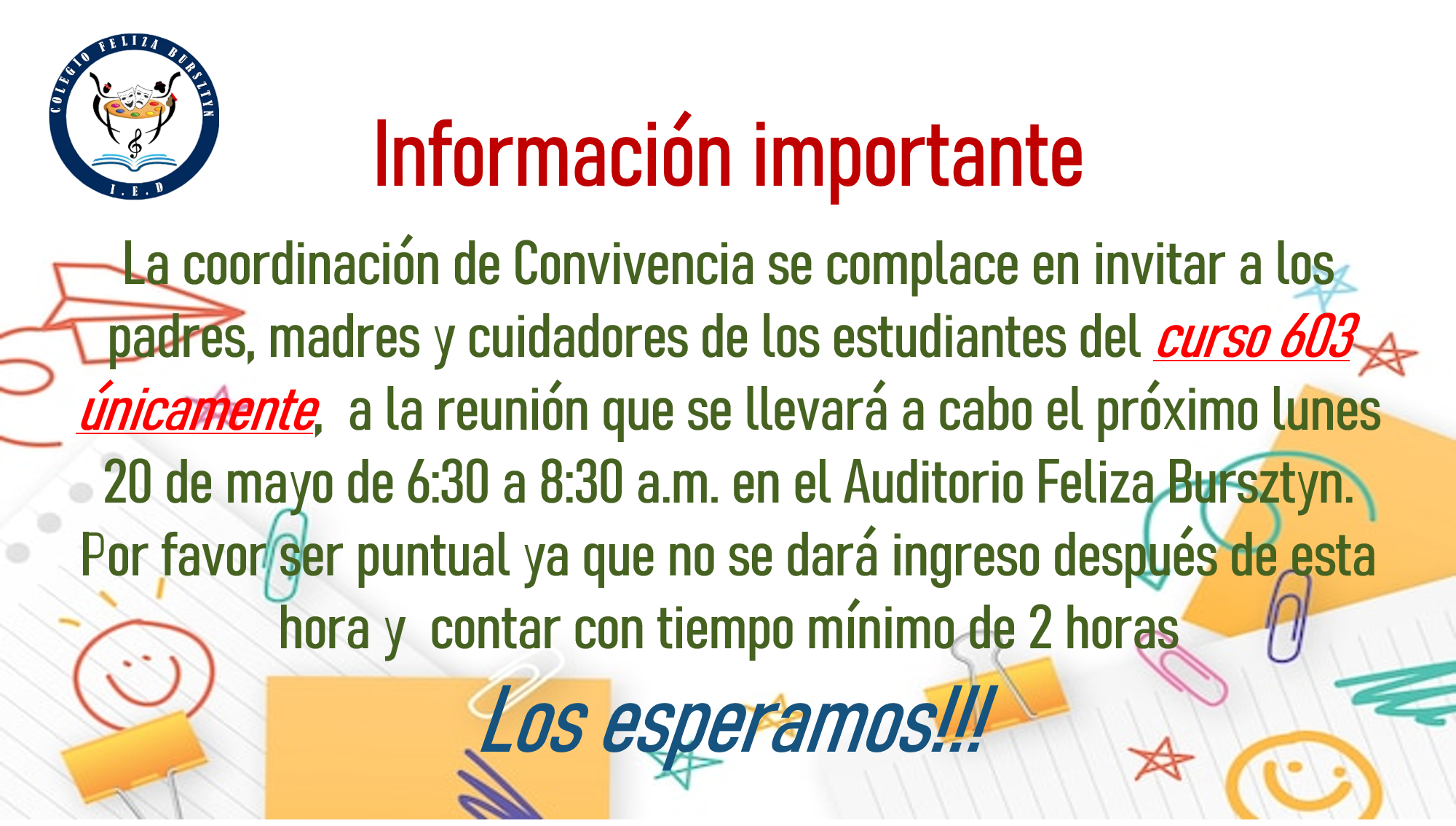 REUNIÓN EXTRAORDINARIA 603