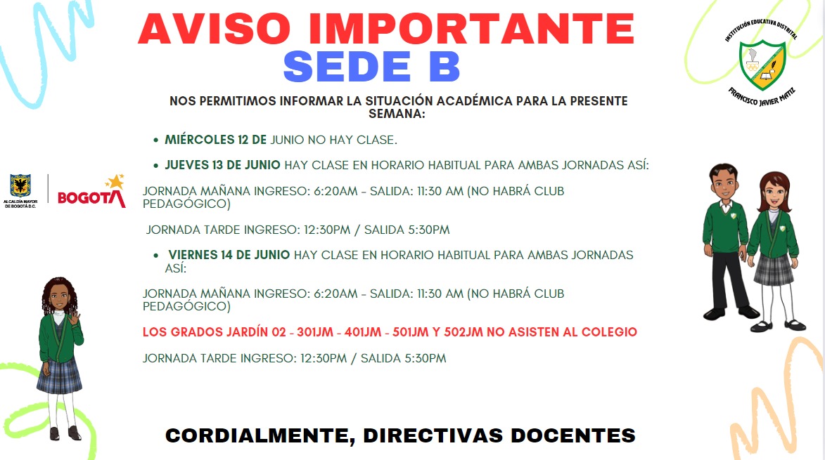 Aviso Importante: Jornada de defensa de la Calidad de la educación pública y de los derechos de los docentes SEDE B