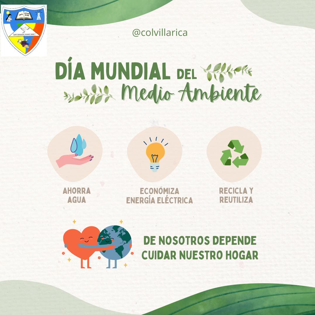Imagen con texto del día del medio ambiente