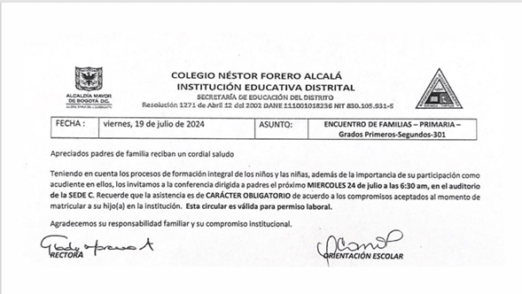 TALLER DESNATURALIZACIÓN DE VIOLENCIAS PARA PADRES DE LA SEDE B EN EL AUDITORIO DE LA SEDE C