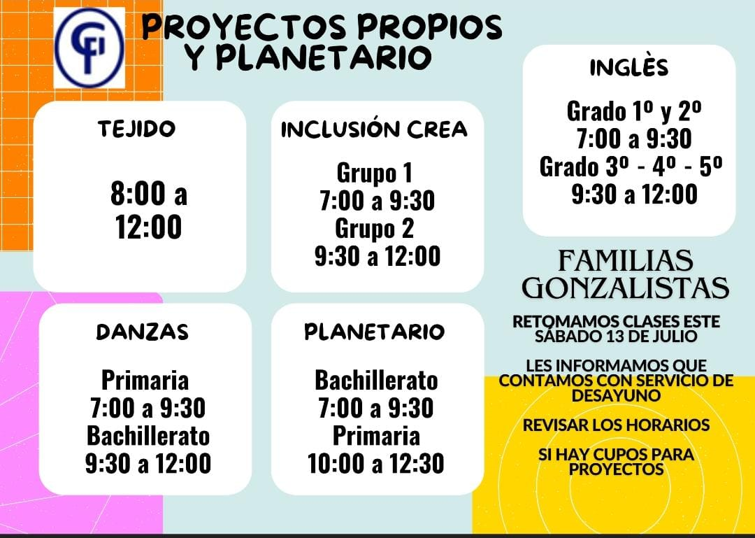 PROYECTOS PROPIOS Y PLANETARIO