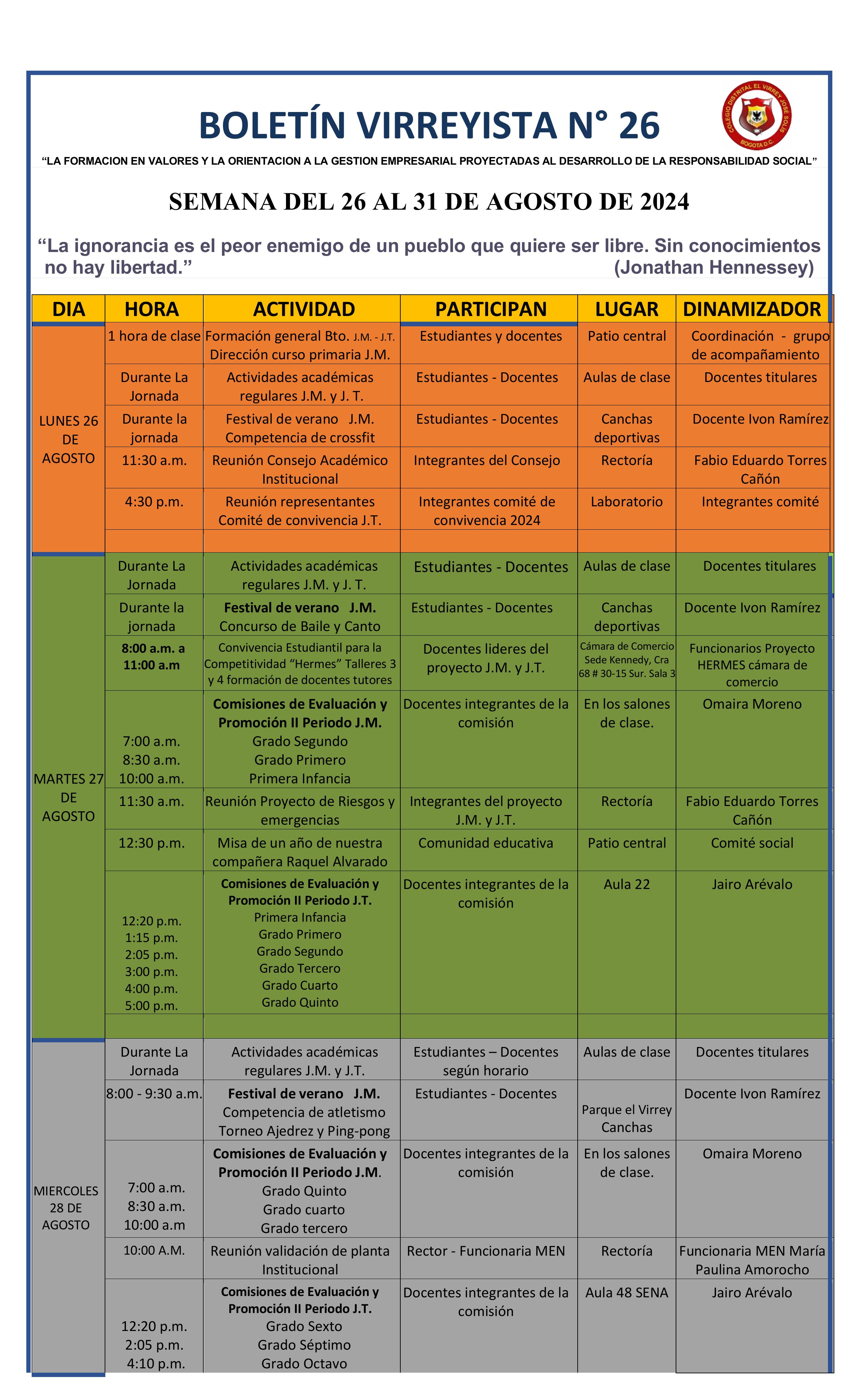 BOLETÍN SEMANAL N° 26 DEL 26 AL 31 DE AGOSTO DE 2024-imágenes-0