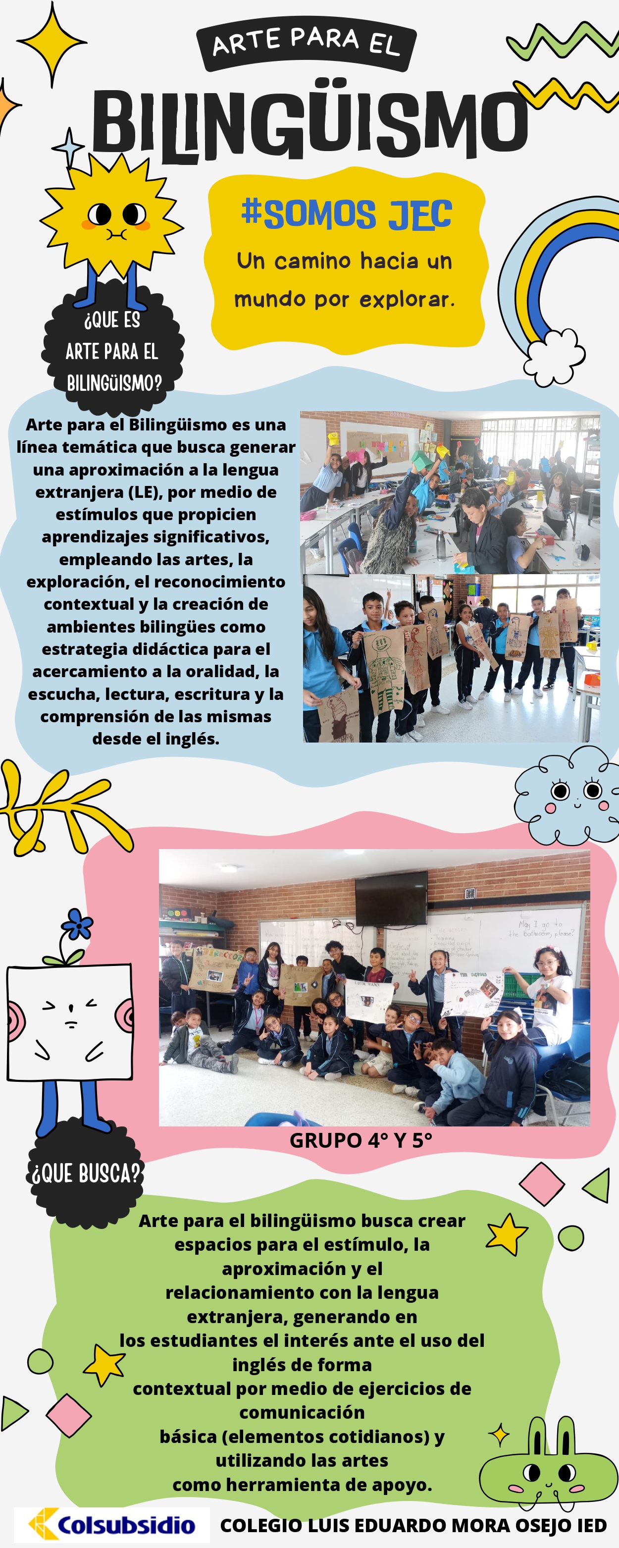 Infografía arte para el bilingüismo