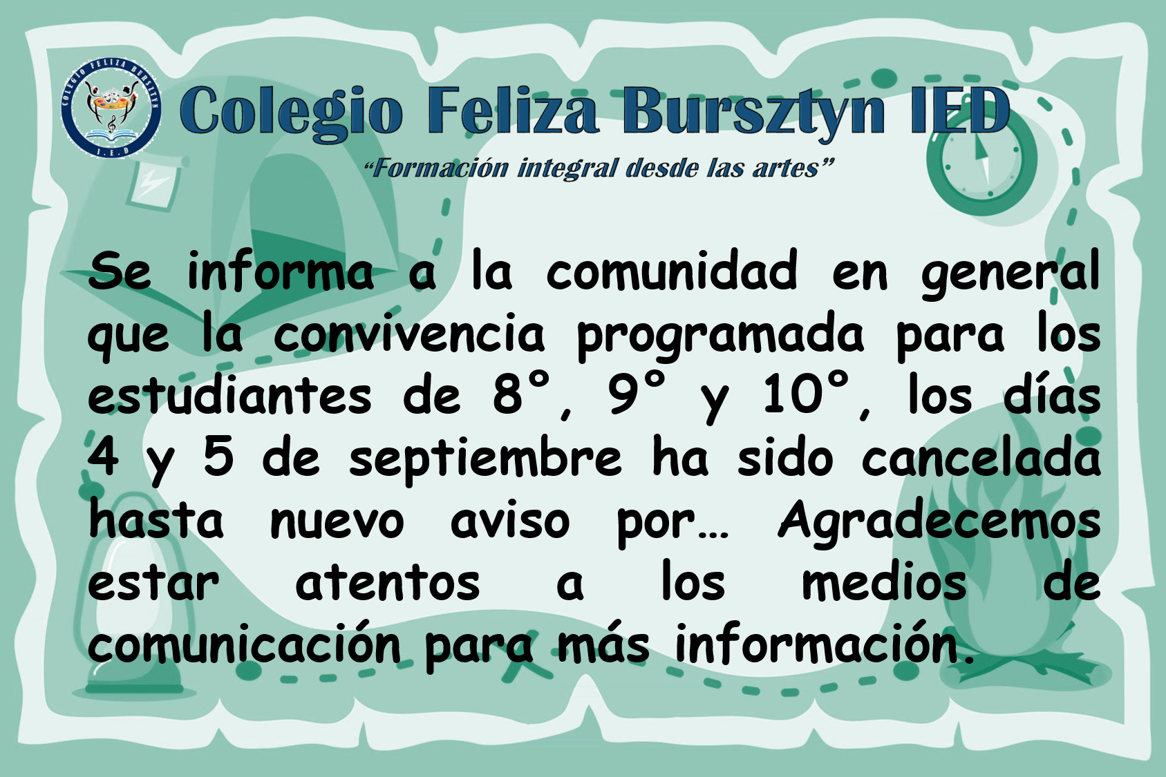 CANCELACIÓN CONVIVENCIA ESCOLAR