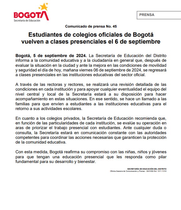 Retomamos clases presenciales