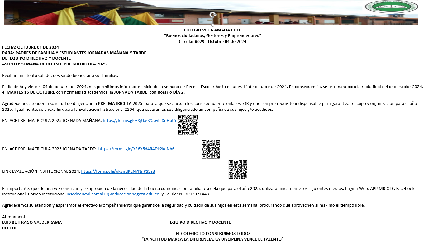 Circular 29 del 4 de Octubre del 2024