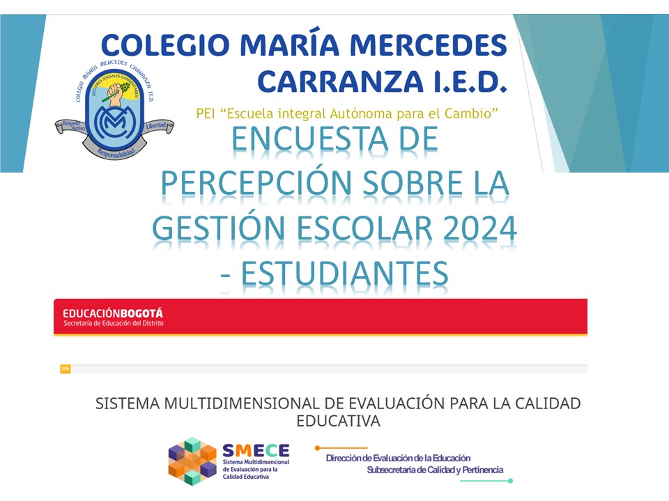 ENCUESTA DE PERCEPCIÓN SOBRE LA GESTIÓN ESCOLAR 2024 - ESTUDIANTES