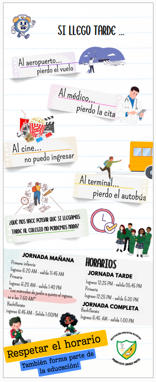 Campaña fomento del cumplimiento del horario de ingreso de estudiantes