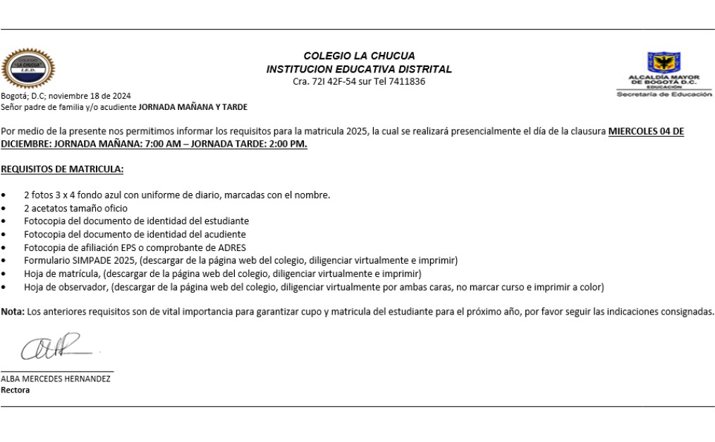 Proceso de Matrícula