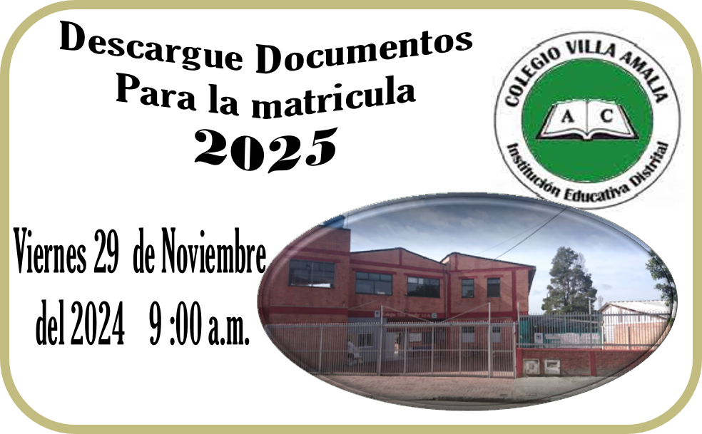 Documentos para Matricula del año 2025