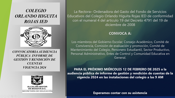 Rendición de cuentas año 2024