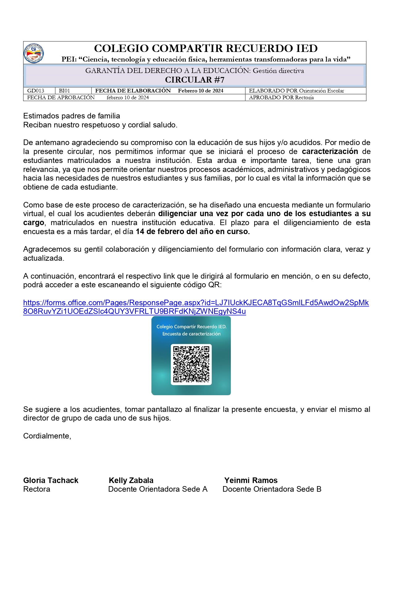 CARACTERIZACIÓN DE ESTUDIANTES 2025