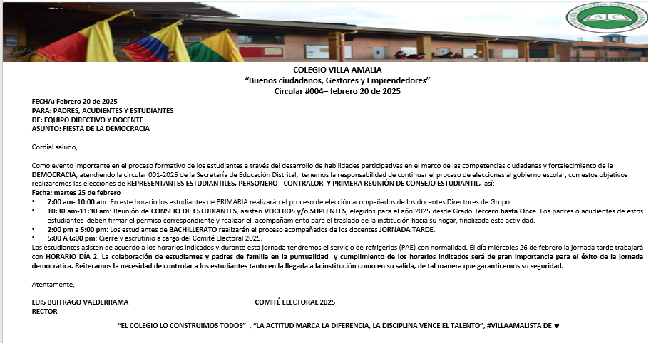 Circular 004 del 20 de Febrero de 2025