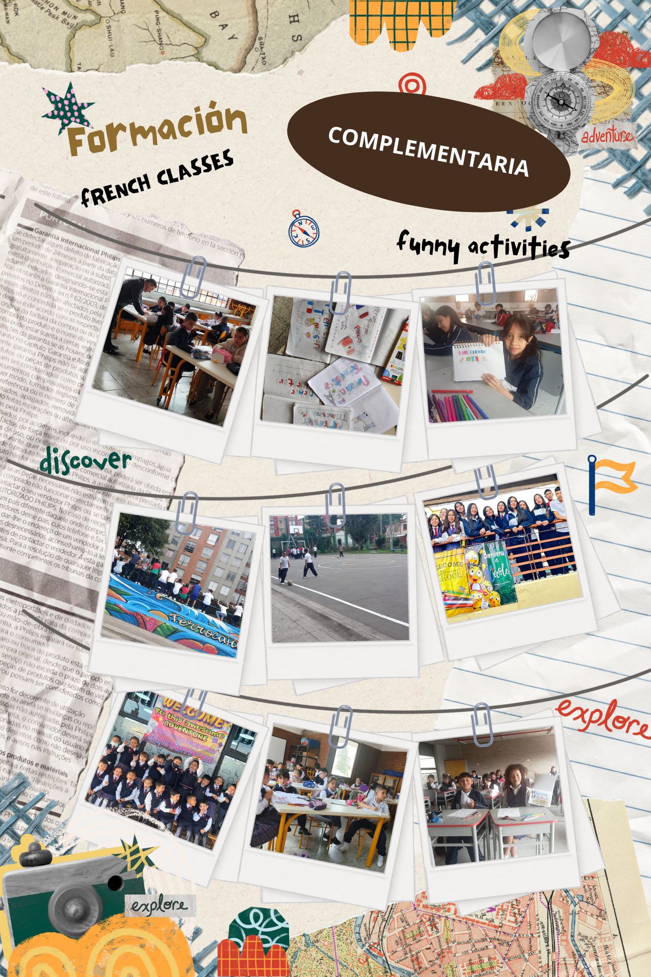 Bienvenidos a la Jornada Extendida con actividades que involucran el francés, artes y deportes.