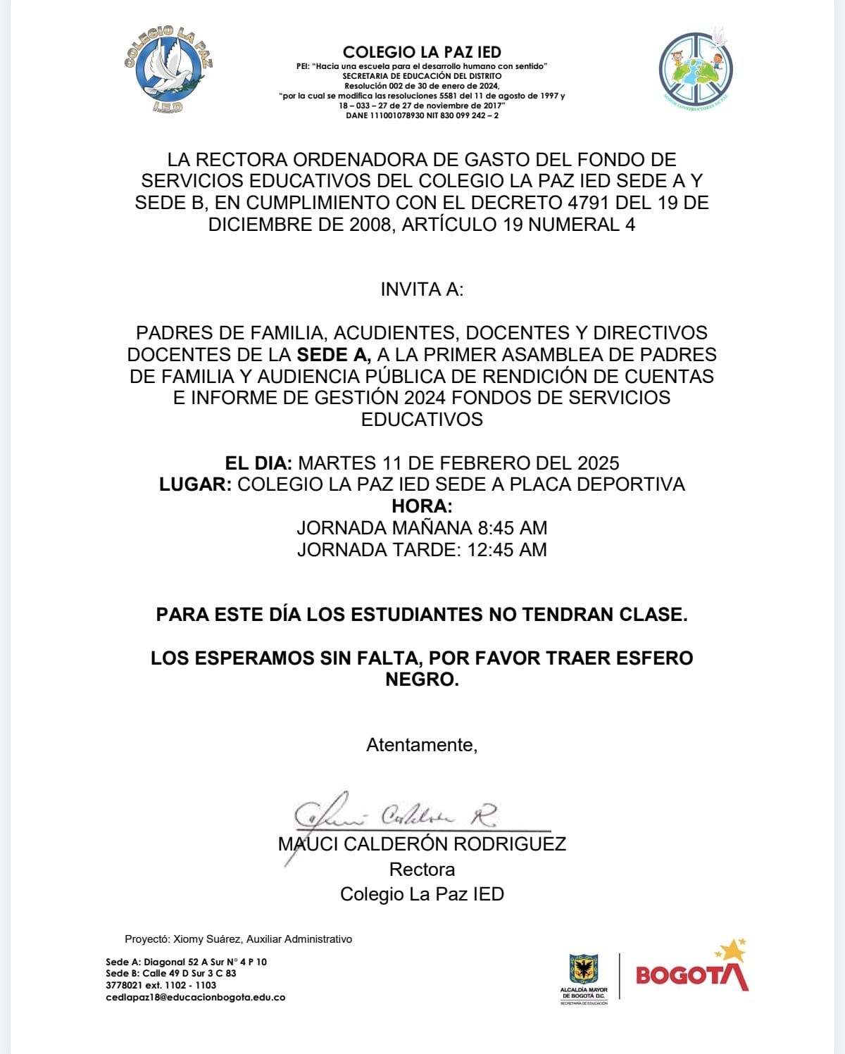 Circular asamblea de padres 