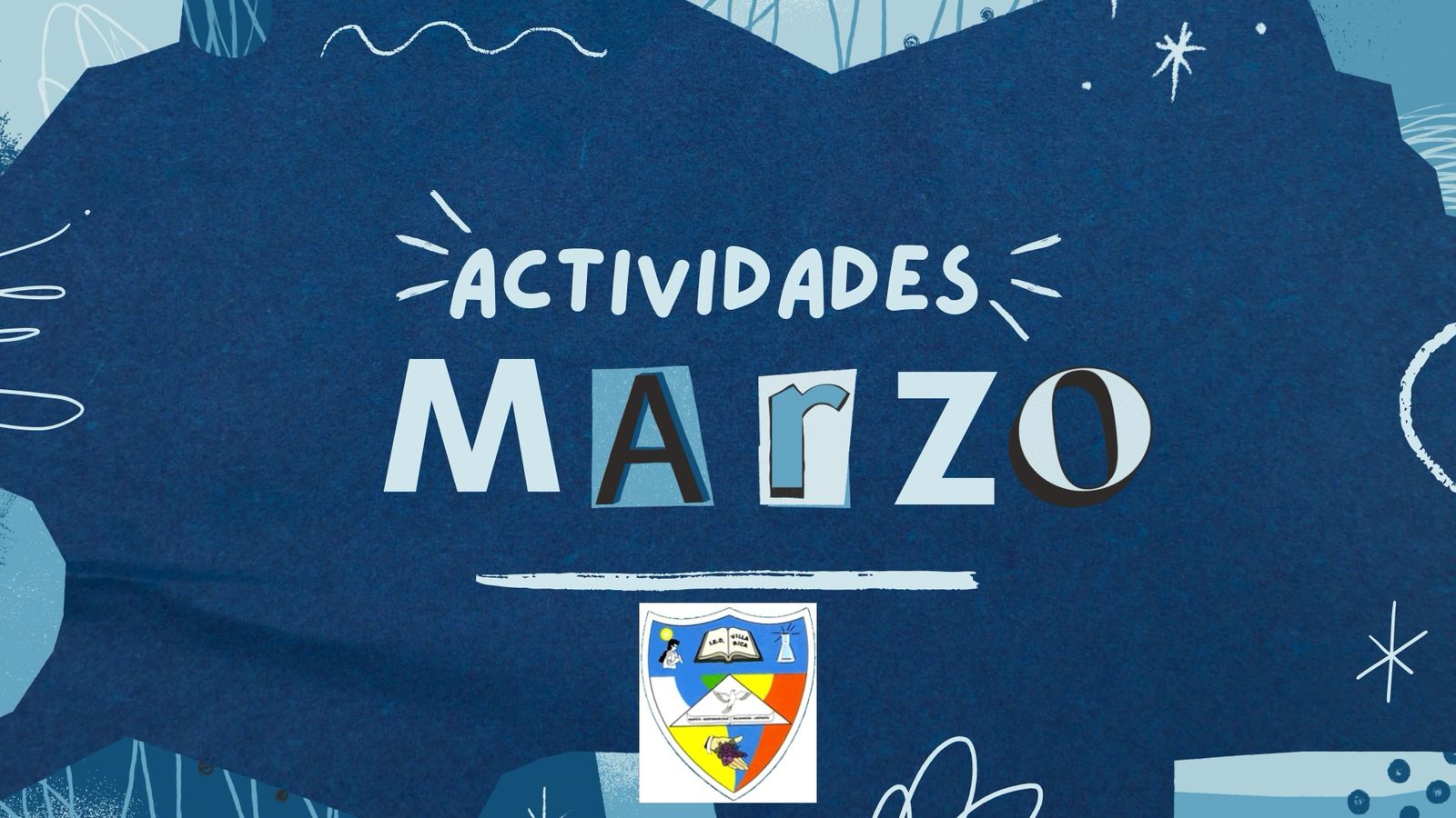 Imagen con texto de las actividades marzo