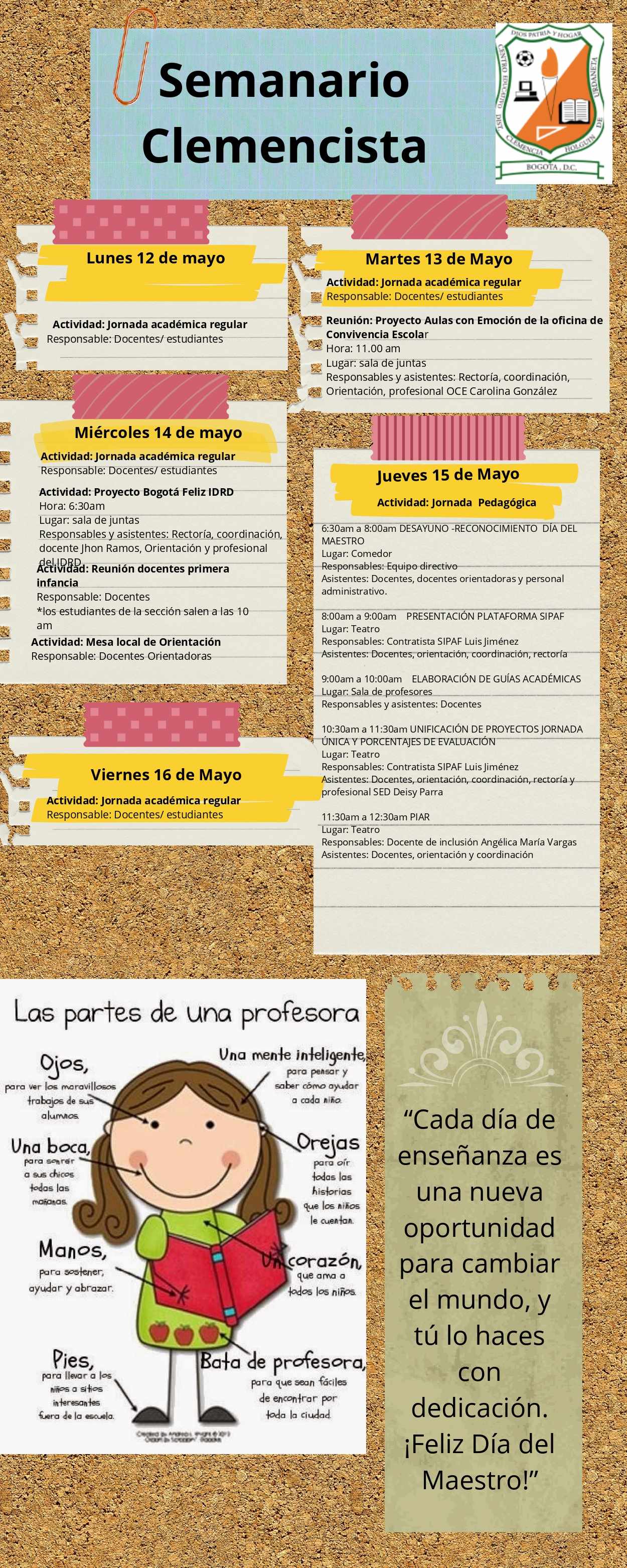 SEMANARIO CLEMENCISTA 12  AL 16 DE MAYO 2.025