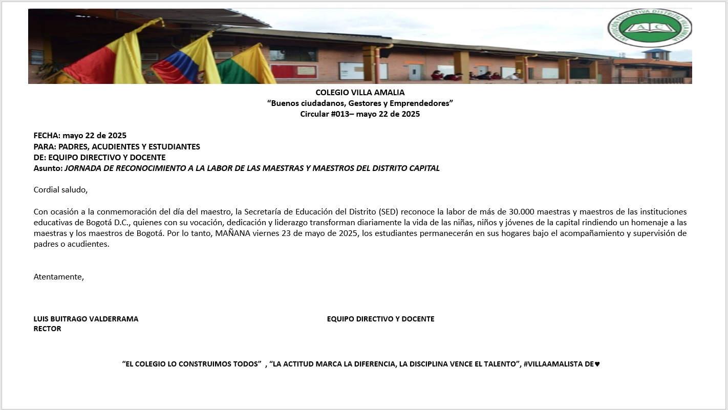 Circular 013 del 22 de mayo de 2025