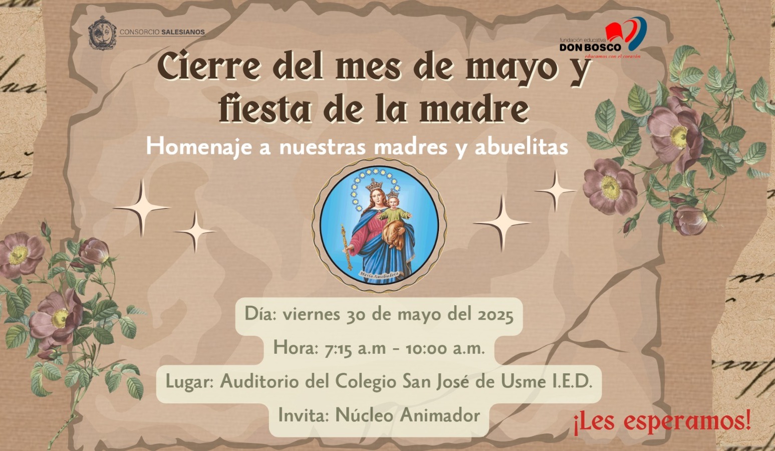 Cierre mes de mayo, mes de las madres. 