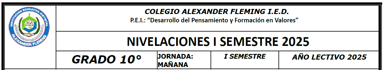 Talleres de nivelación para décimo grado