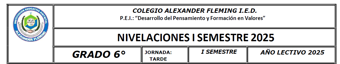 Talleres de nivelación para sexto grado JT