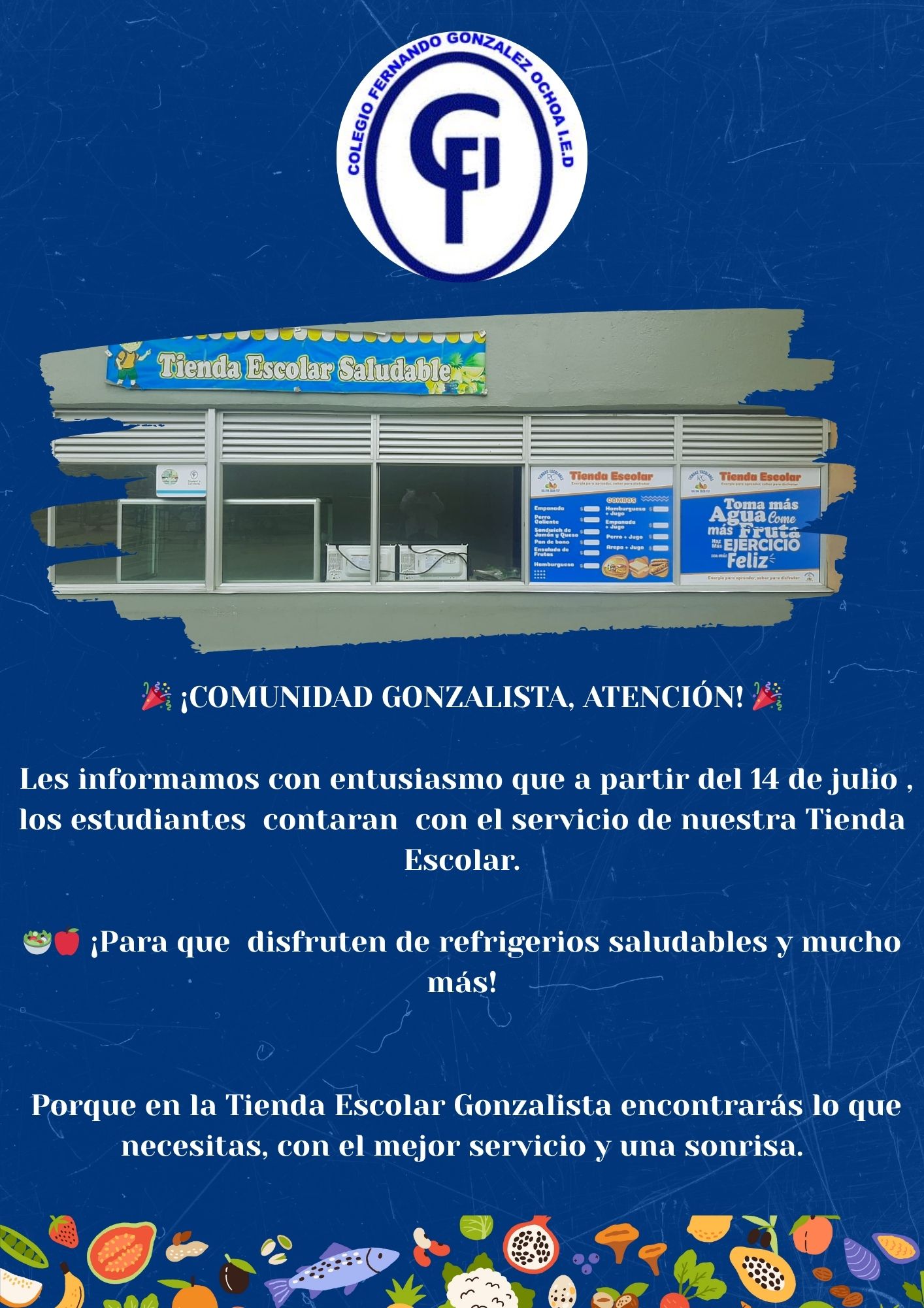 🎉 ¡COMUNIDAD GONZALISTA, ATENCIÓN! 🎉 Les informamos con entusiasmo que a partir del 14 de julio abriremos las puertas de nuestra Tienda Escolar.