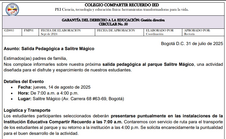 salida salitre magico compartir colegio 