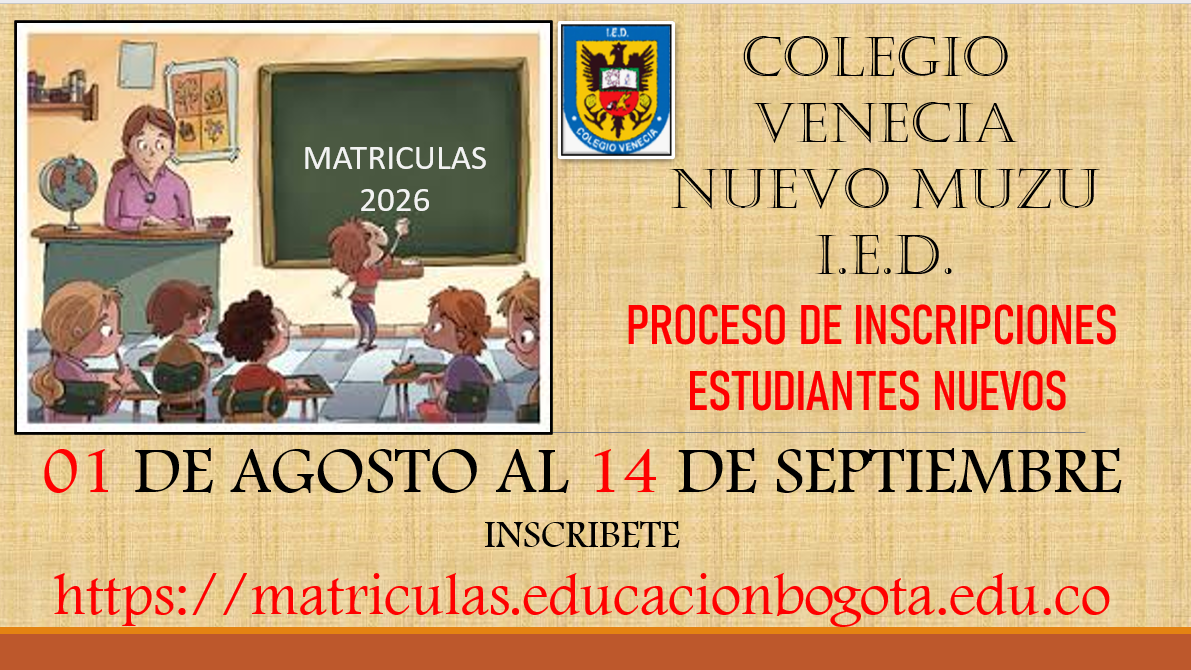 MATRICULAS ESTUDIANTES NUEVOS 2026