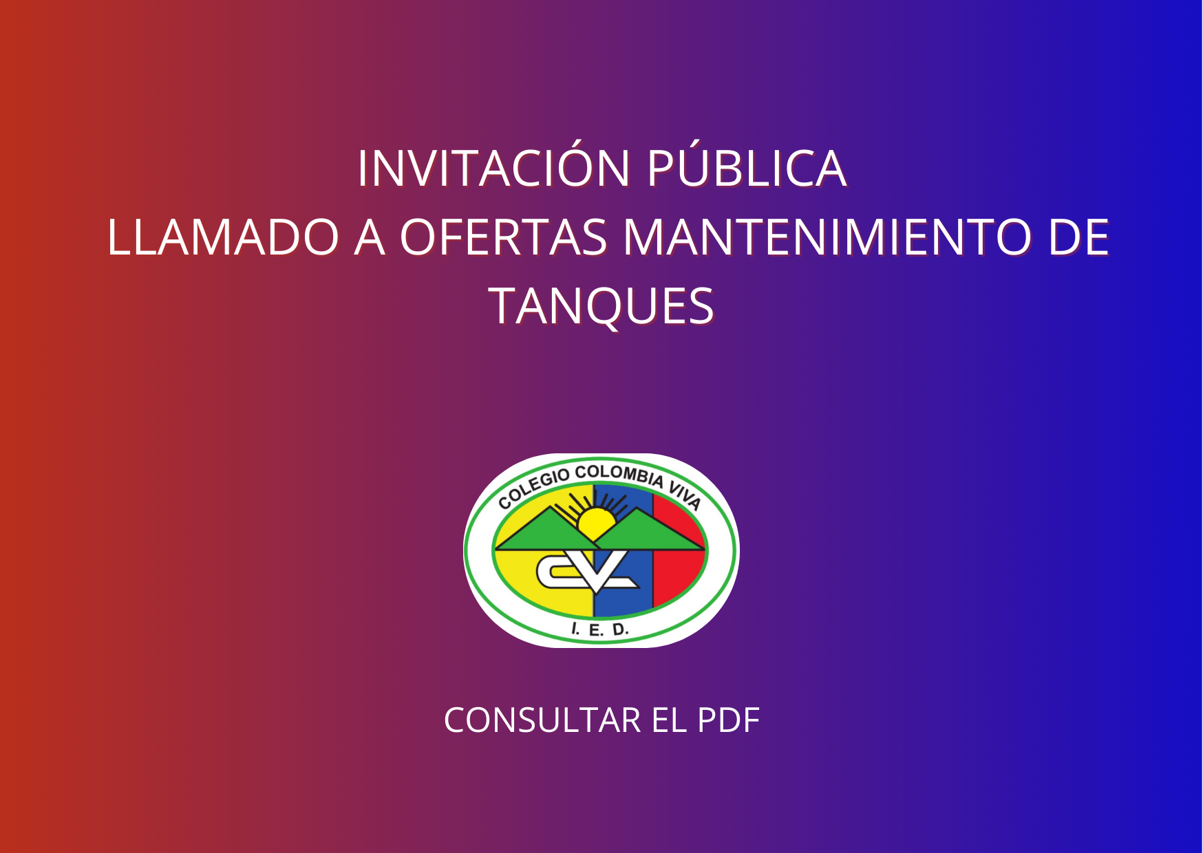 LLAMADO A OFERTAS MANTENIMIENTO DE TANQUES