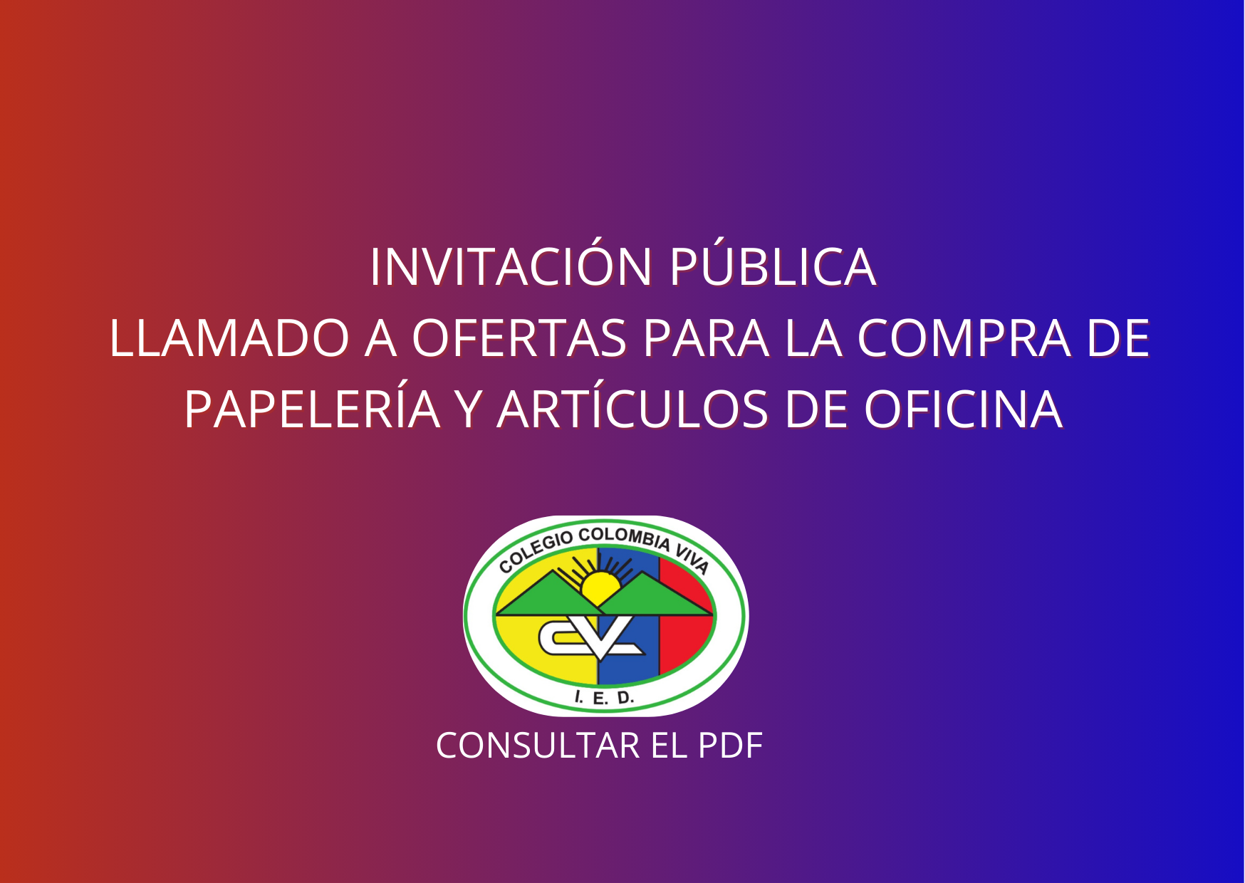 Llamado Ofertas Papelería y artículos de oficina