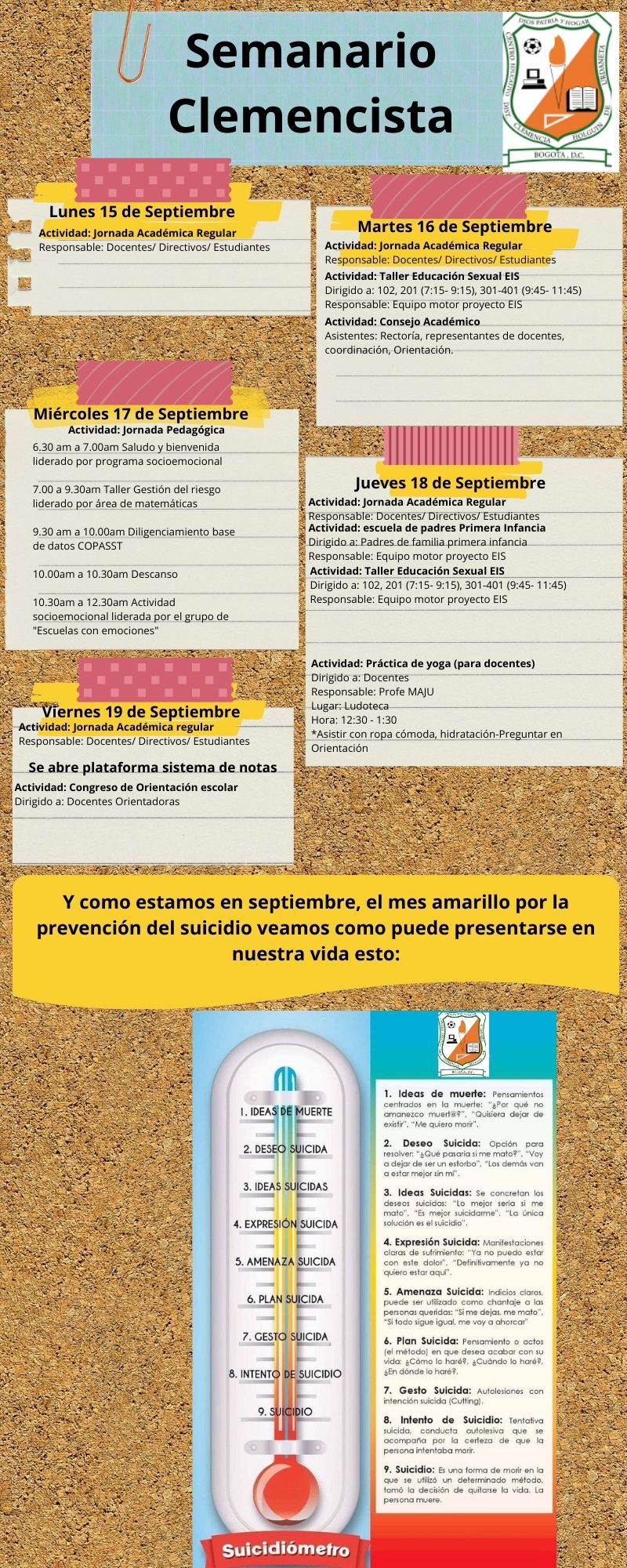 SEMANARIO CLEMENCISTA DEL 15 AL 19 DE SEPTIEMBRE DE 2025