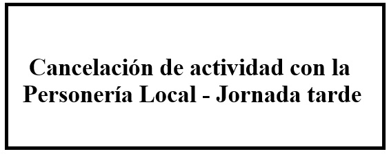Cancelación de actividad de Orientación