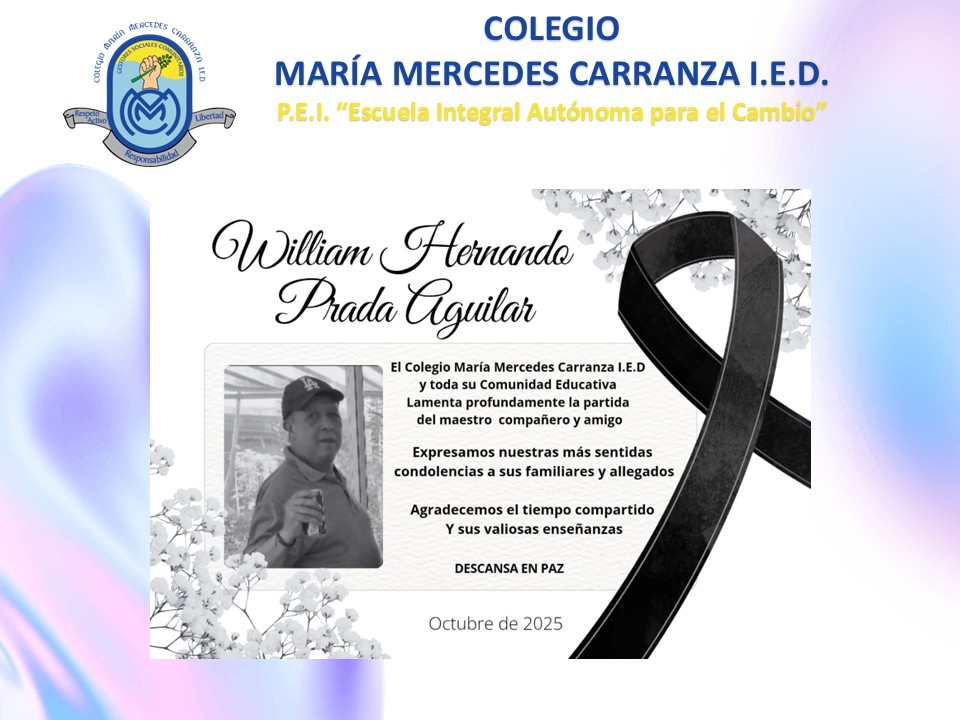 Condolencias Maestro William Prada
